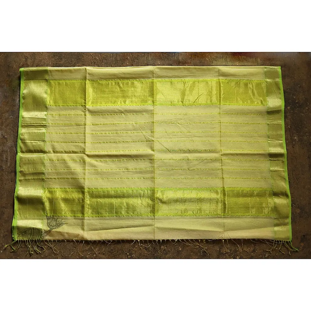  Maheshwari Saree in fresh lemon color