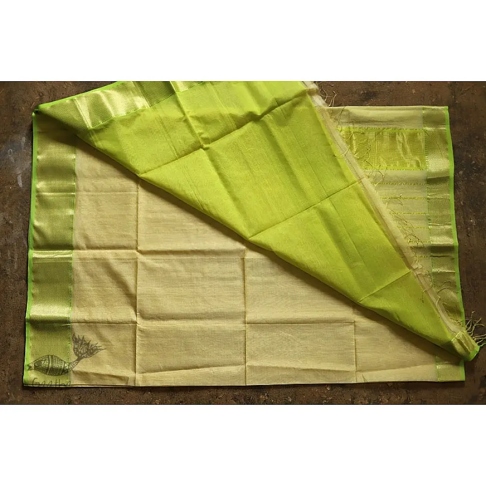  Maheshwari Saree in fresh lemon color