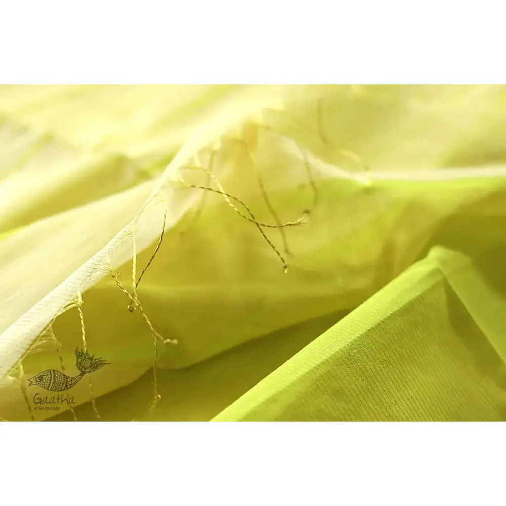  Maheshwari Saree in fresh lemon color