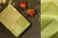 Ojovati - Maheshwari Cotton with Zari Border Saree | 6