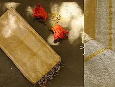 Ojovati | Maheshwari Full Tussar Saree | Heavy Golden Zari | 25