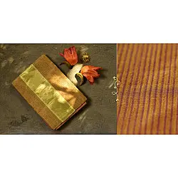 Ojovati - Maheshwari Tussar Checks Saree with Zari Border | 4