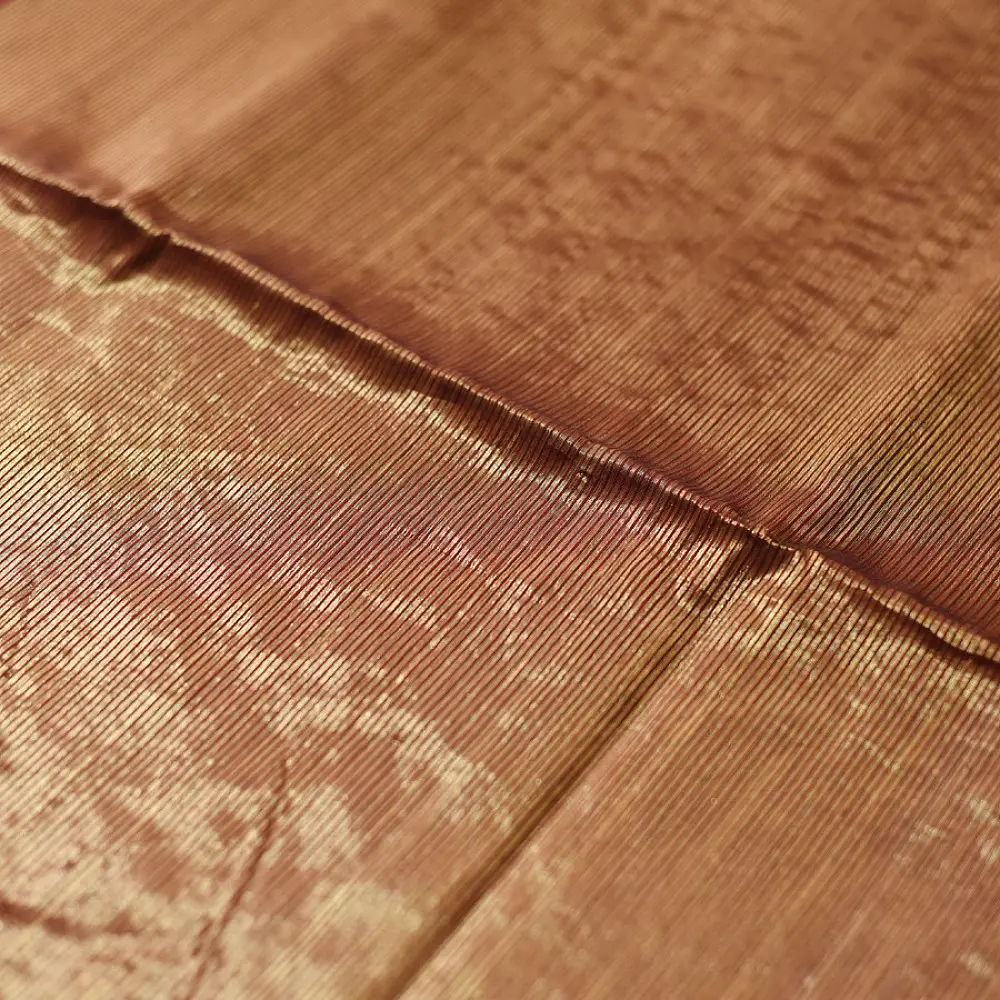 buy Handloom Maheshwari Silk Saree - Half-Half Golden Zari Weaving Saree