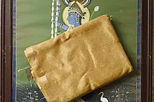 Colors of Devotion | Handloom Maheshwari Silk Beige Saree - Half-Half Golden Zari Weaving