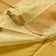buy Handloom Maheshwari Silk Beige Saree - Half-Half Golden Zari Weaving