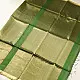 buy Handloom Maheshwari Silk Green Saree - Half-Half Golden Zari Weaving