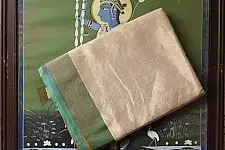 Colors of Devotion | Handloom Maheshwari Silk Silver White Saree 