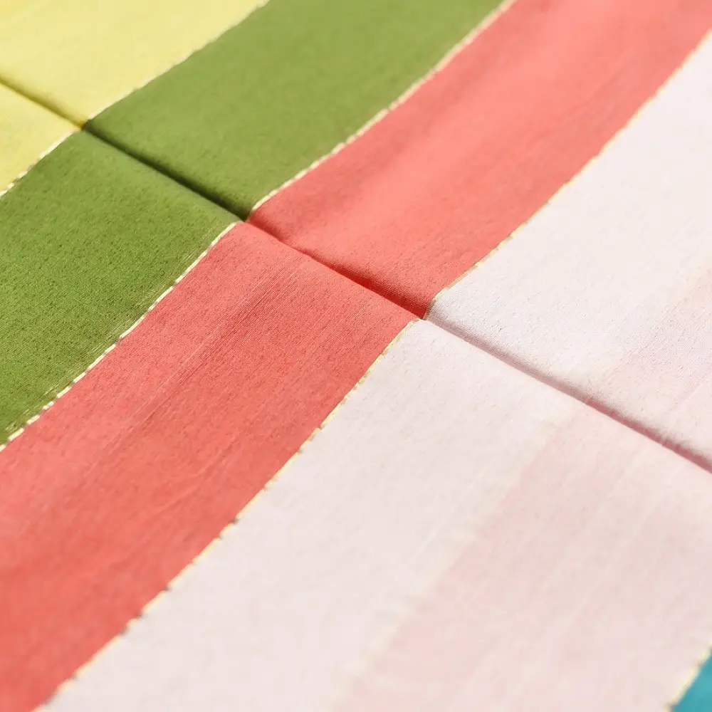 buy Handloom Maheshwari Silk Saree - Half-Half Golden Zari Weaving Saree