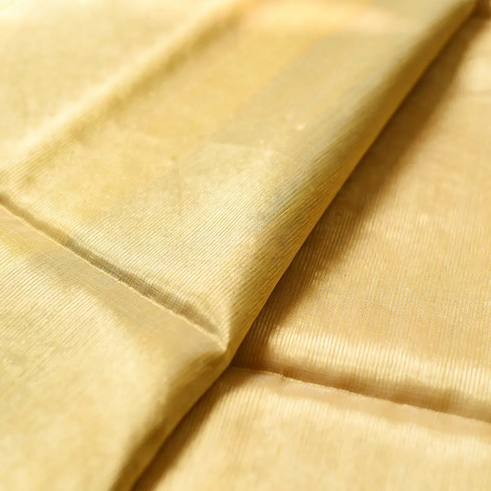 buy Handloom Maheshwari Silk Golden Saree