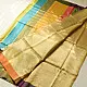 buy Handloom Maheshwari Silk Golden Saree