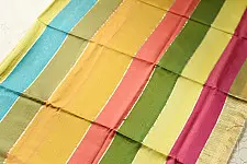 Colors of Devotion | Handloom Maheshwari Silk Golden Saree