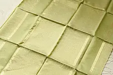 Colors of Devotion | Handloom Maheshwari Silk Saree - Half-Half Golden Zari Weaving