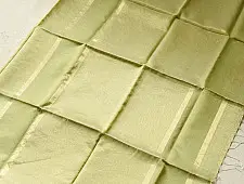 Colors of Devotion | Handloom Maheshwari Silk Saree - Half-Half Golden Zari Weaving