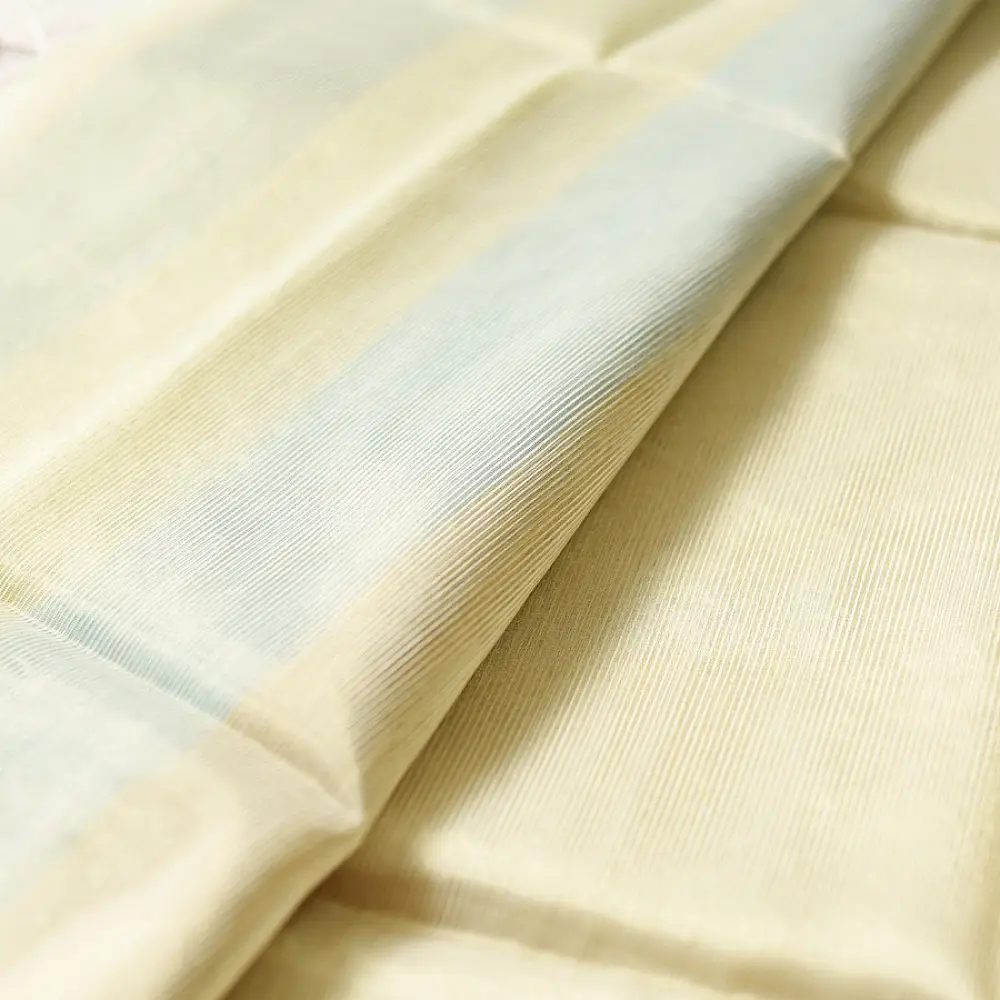 buy Handloom Maheshwari Silk Saree - Off White