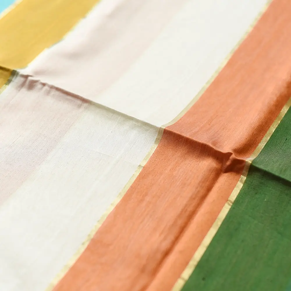buy Handloom Maheshwari Silk Saree - Off White