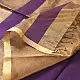 buy Handloom Maheshwari Silk Purple Saree - Half-Half Golden Zari Weaving
