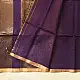 buy Handloom Maheshwari Silk Violet Saree - Half-Half Golden Zari Weaving
