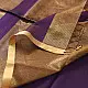 buy Handloom Maheshwari Silk Violet Saree - Half-Half Golden Zari Weaving