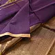 buy Handloom Maheshwari Silk Violet Saree - Half-Half Golden Zari Weaving