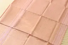 Colors of Devotion | Handloom Maheshwari Silk Light Pink Saree - Zari Weaving 