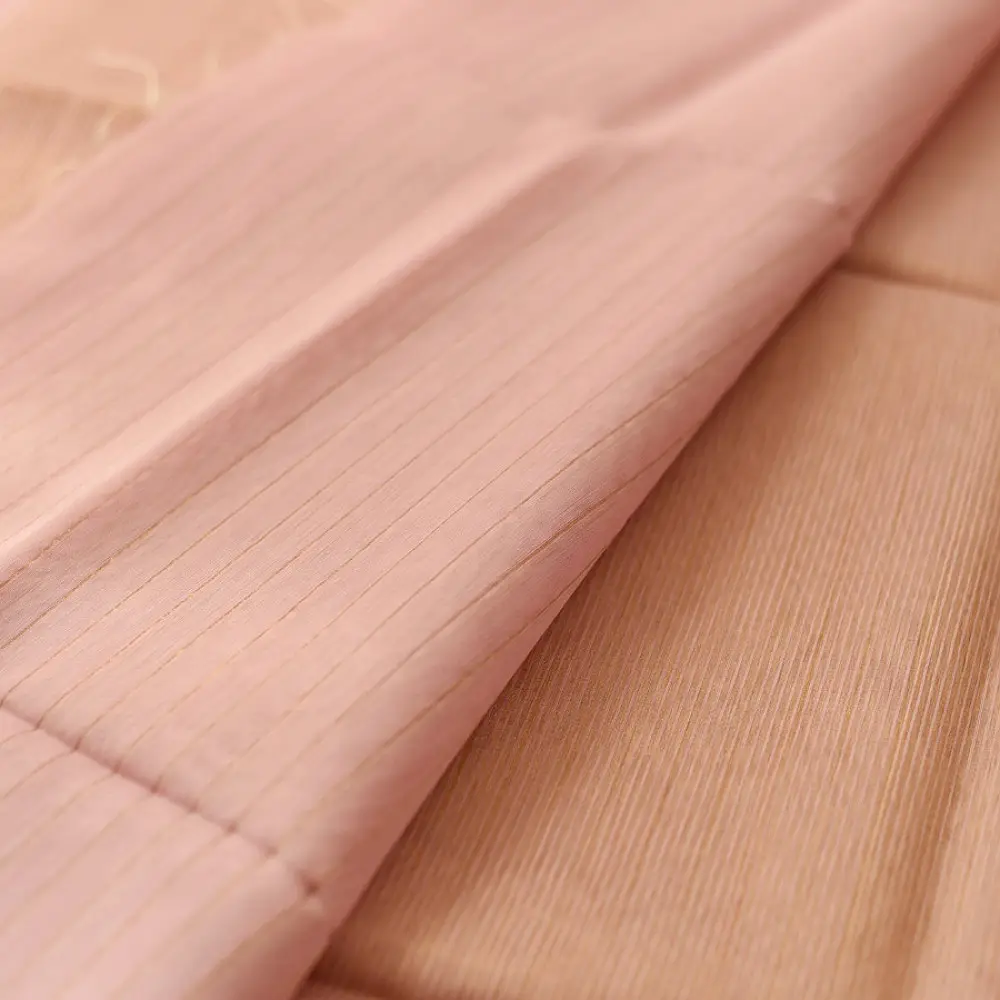 buy Handloom Maheshwari Silk Light Pink Saree - Zari Weaving 