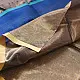 buy Handloom Maheshwari Silk blue Saree - Half-Half Golden Zari Weaving