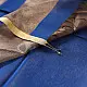 buy Handloom Maheshwari Silk blue Saree - Half-Half Golden Zari Weaving