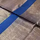 buy Handloom Maheshwari Silk blue Saree - Half-Half Golden Zari Weaving