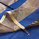 buy Handloom Maheshwari Silk blue Saree - Half-Half Golden Zari Weaving