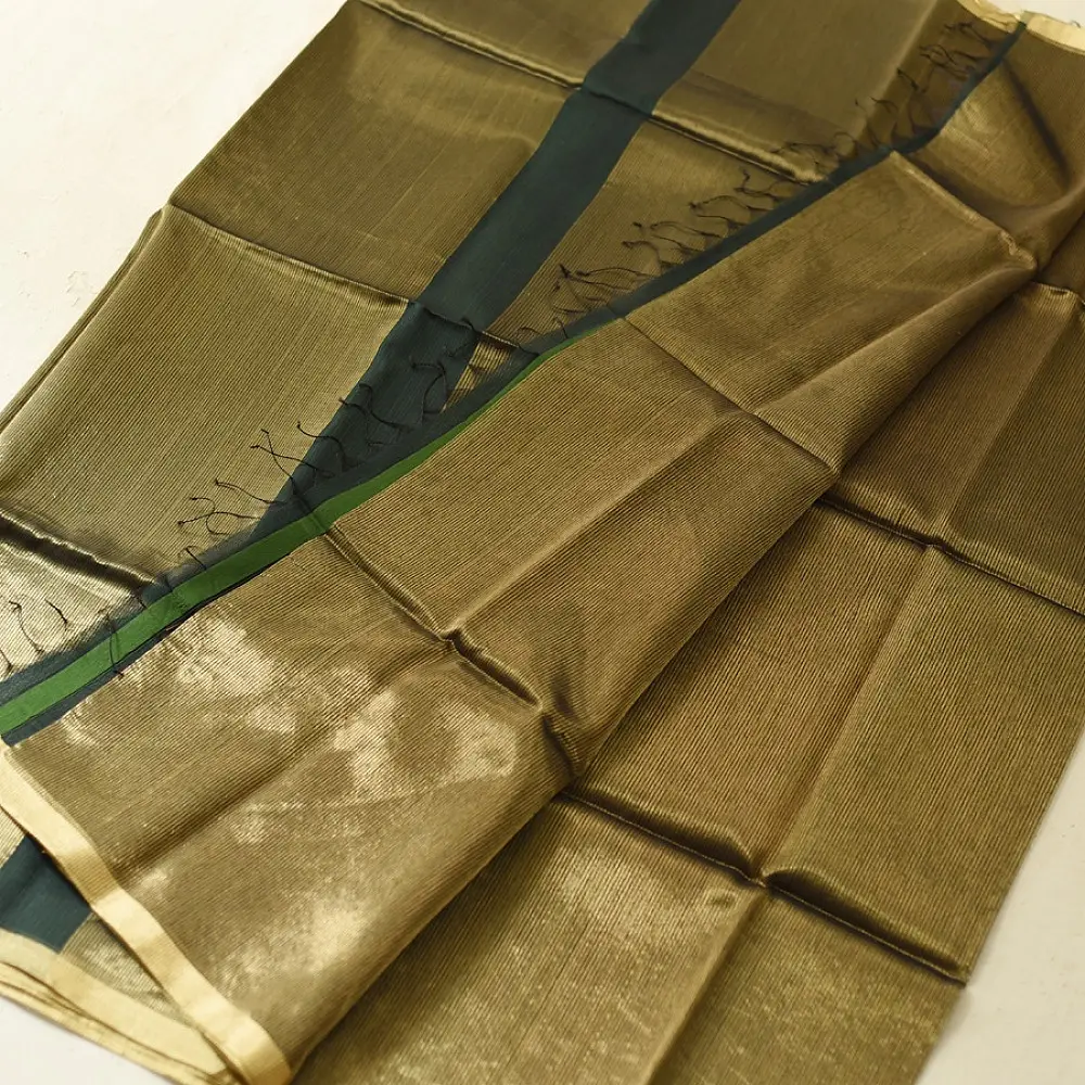 buy Handloom Maheshwari Silk Saree - Zari Weaving