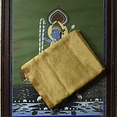 Colors of Devotion | Handloom Maheshwari Silk Saree - Zari Weaving