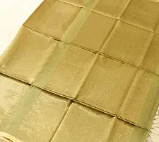 Colors of Devotion | Handloom Maheshwari Silk Light Green Saree - Zari Weaving