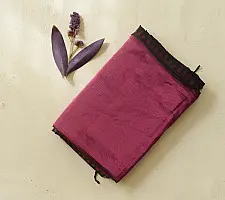 Pavitra . पवित्रा ✦ Handloom Maheshwari Tissue Zari Magenta Saree With Half & Half Design