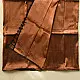buy Handloom Maheshwari Tissue Zari Saree - Copper & Black