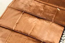 Pavitra . पवित्रा ✦ Handloom Maheshwari Tissue Zari Saree - Copper & Black
