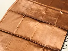 Pavitra . पवित्रा ✦ Handloom Maheshwari Tissue Zari Saree - Copper & Black