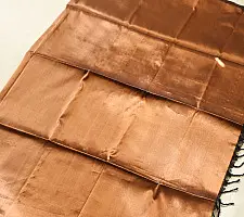 Pavitra . पवित्रा ✦ Handloom Maheshwari Tissue Zari Saree - Copper & Black