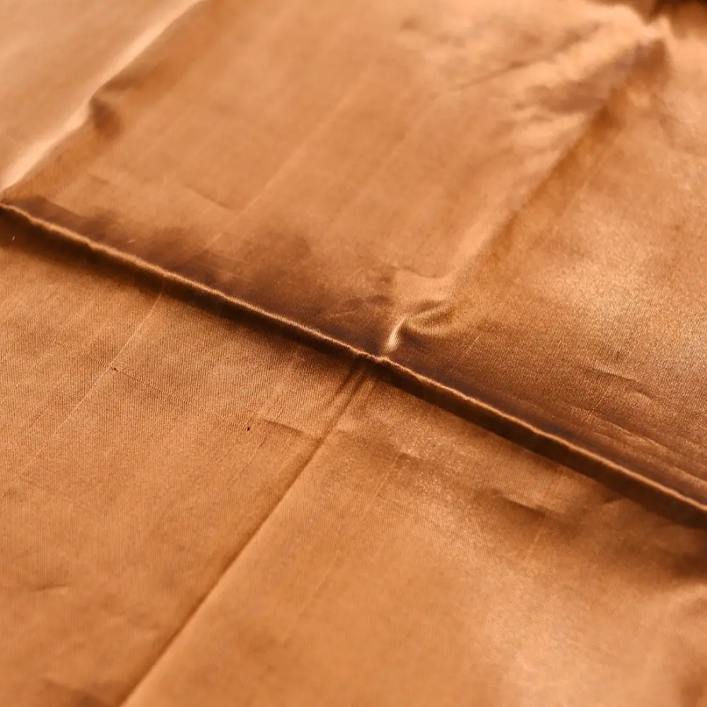 buy Handloom Maheshwari Tissue Zari Saree - Copper & Black