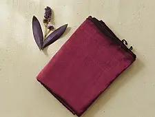 Pavitra . पवित्रा ✦ Handloom Maheshwari Tissue Zari Saree - Magenta