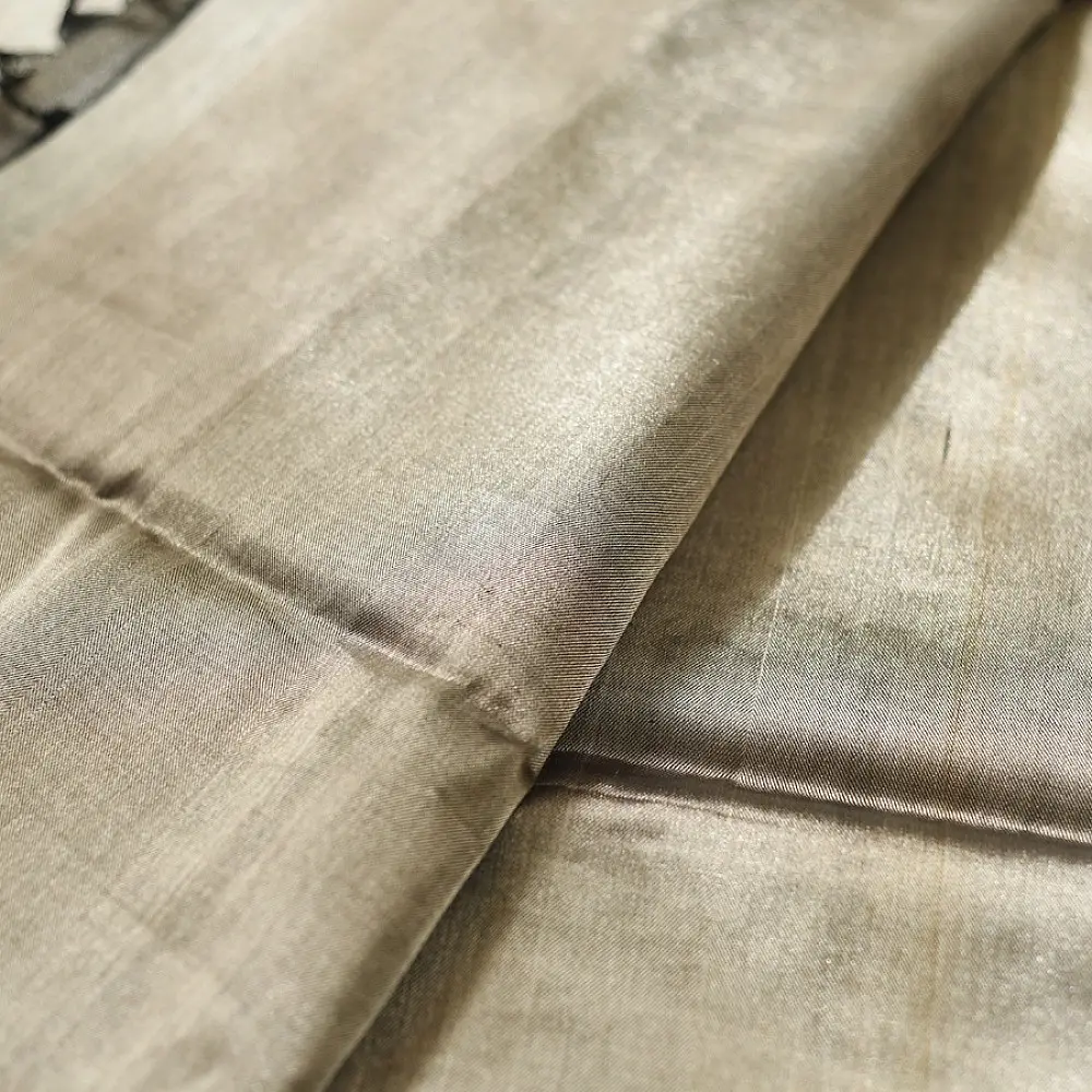 buy Handloom Maheshwari Tissue Zari Saree - Silver & Black