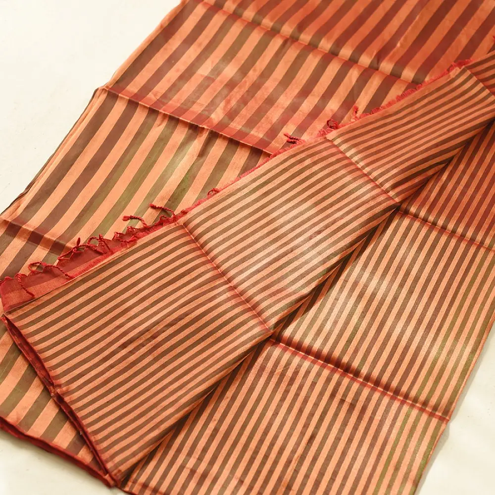 buy Handloom Maheshwari Tissue Zari Stripes Saree