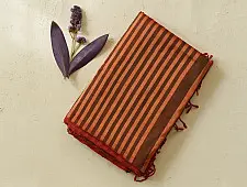 Pavitra . पवित्रा ✦ Handloom Maheshwari Tissue Zari Stripes Saree