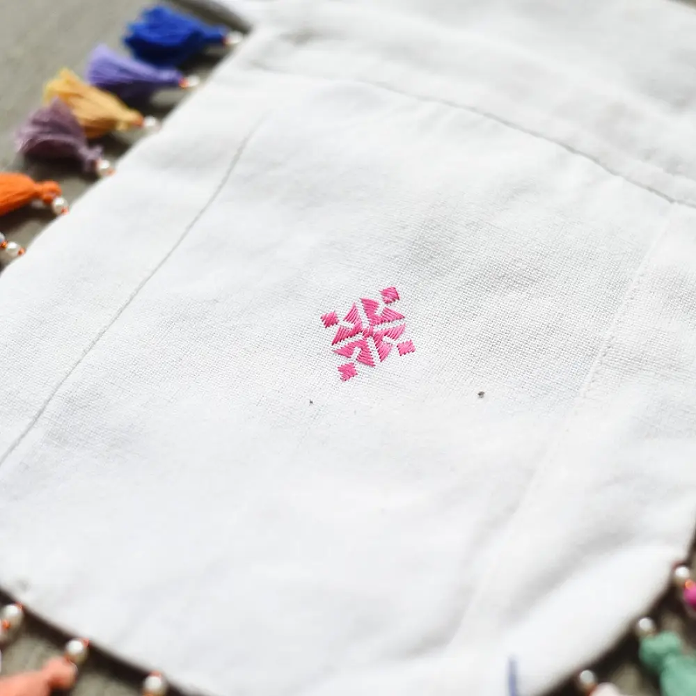 shop Potli Cotton Purse / Cotton Potli Sling Bag - White