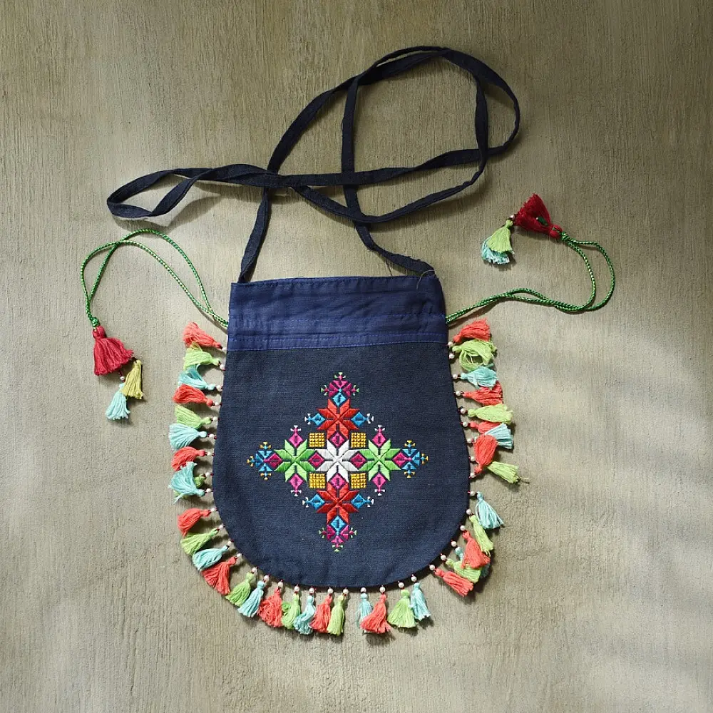 shop Potli Cotton Purse / Cotton Potli Sling Bag