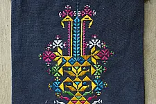 Soof Embroidery | Potli Cotton Purse / Cotton Potli Sling Blue Bag