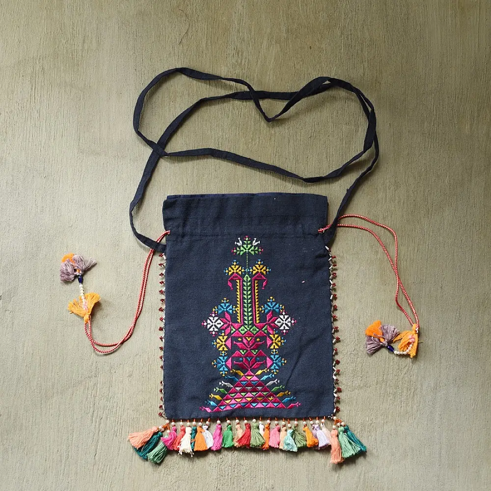 shop Potli Cotton Purse / Cotton Potli Sling Bag