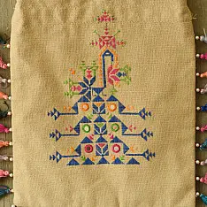 Soof Embroidery | Potli Cotton Purse / Handloom Cotton Potli Sling Bag