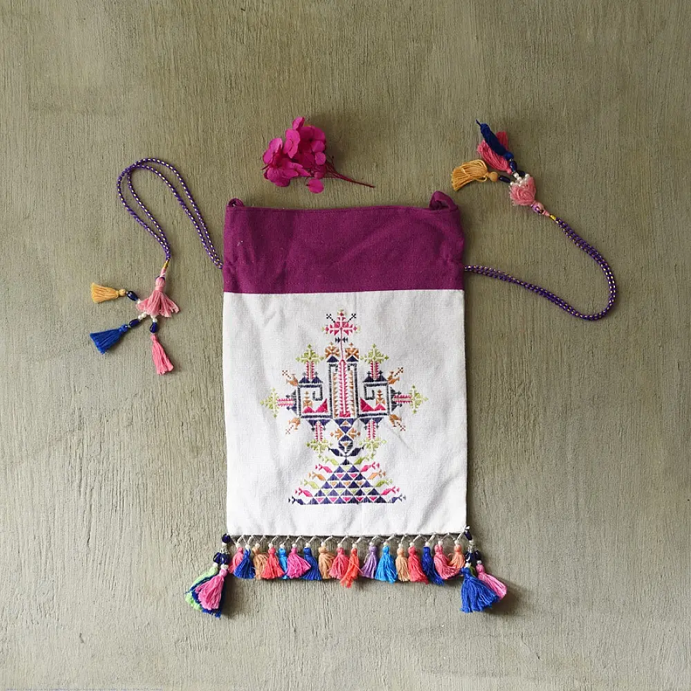 shop Cotton Potli Sling Bag 