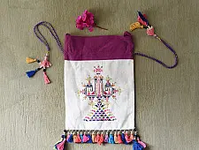 Soof Embroidery | Cotton Potli Sling Bag 