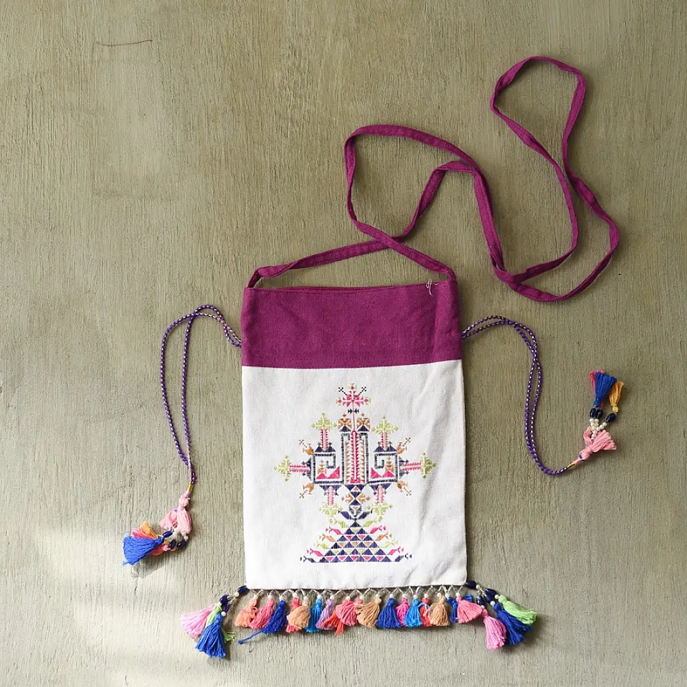 shop Cotton Potli Sling Bag 